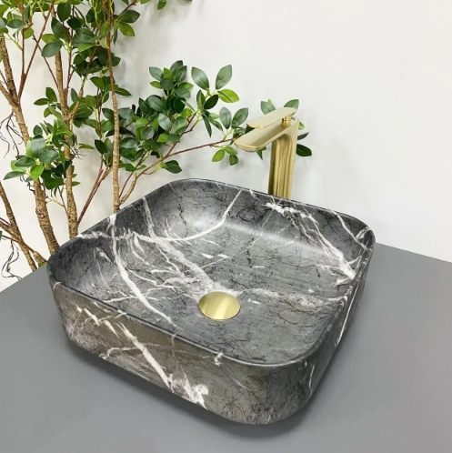 Умивальник (раковина) VBI ALGHERO BLACK ONYX MATT накладний VBI-013303 - 1
