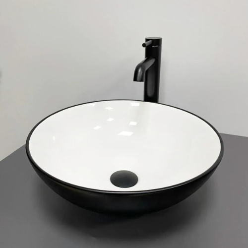 Умивальник (раковина) VBI AMALFI BLACK WHITE накладний VBI-013401 - 1