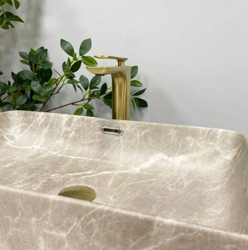 Умывальник (раковина) VBI ARABBA M BEIGE STONE MATT накладной VBI-013504 - 5
