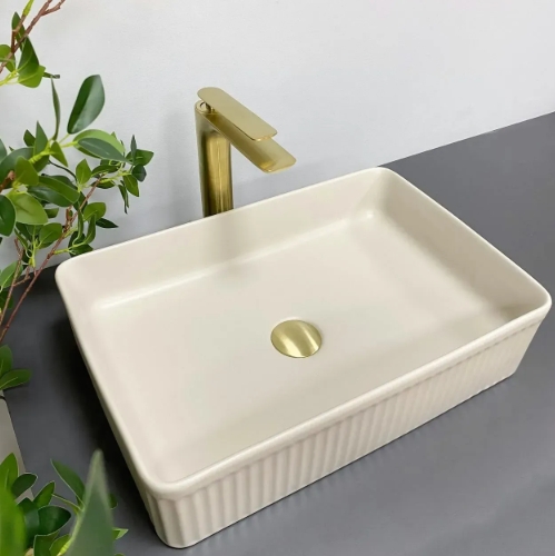 Умивальник (раковина) VBI BRESCIA BEIGE MATT накладний VBI-013902 - 3