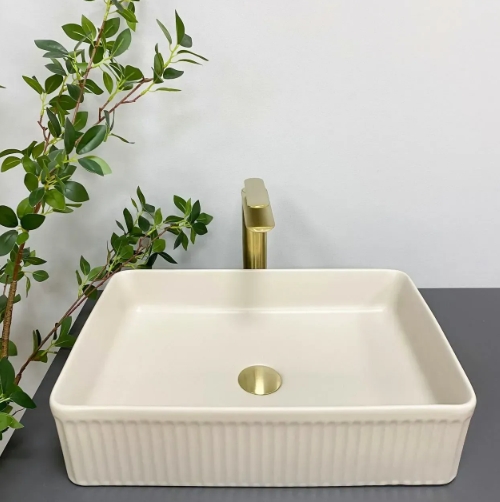 Умивальник (раковина) VBI BRESCIA BEIGE MATT накладний VBI-013902 - 5