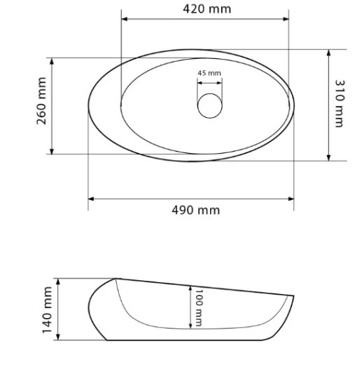 Умивальник (раковина) VBI VICENZA SAND GLOSSY накладний VBI-014803 - 2