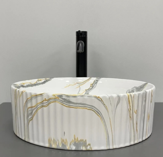 Умывальник (раковина) VBI BRINDISI M STAINS GLOSSY накладной VBI-014103 - 4