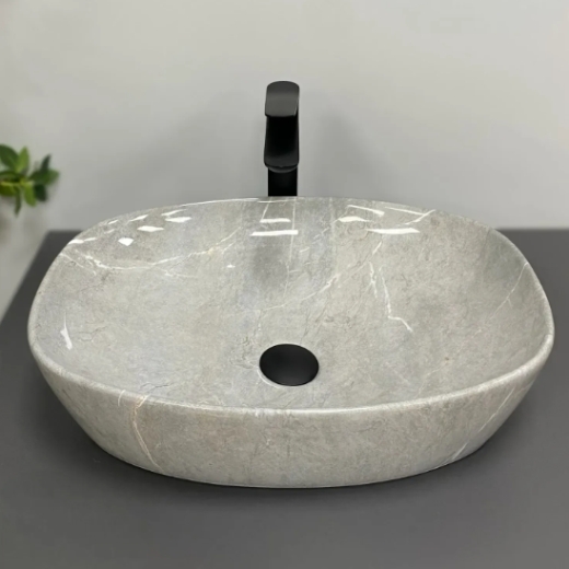Умывальник (раковина) VBI OLBIA GREY STONE GLOSSY накладной VBI-014302 - 1