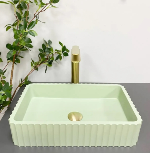 Умывальник (раковина) VBI FLORENTIA LIGHT GREEN MATT накладной VBI-015004 - 4