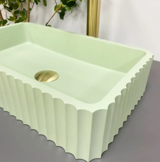 Умывальник (раковина) VBI FLORENTIA LIGHT GREEN MATT накладной VBI-015004 - 5