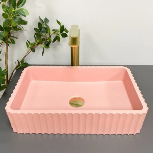 Умывальник (раковина) VBI FLORENTIA PINK MATT накладной VBI-015005 - 3