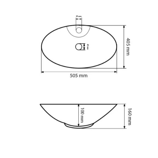 Умывальник (раковина) VBI CAROVILLI S WHITE накладной VBI-015507 - 4