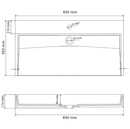 Умивальник (раковина) VBI VIESTE 90 GREY MATT накладний VBI-016802 - 4