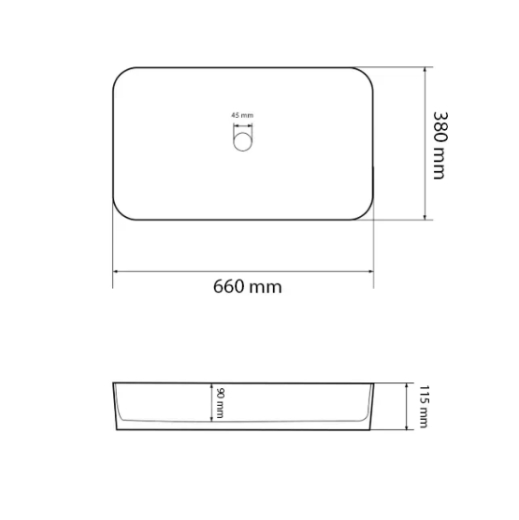 Умивальник (раковина) VBI VESTONE 65 WHITE накладний VBI-017002 - 4