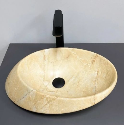 Умивальник (раковина) VBI ROTELLO BEIGE ONYX MATT накладний VBI-017103 - 3