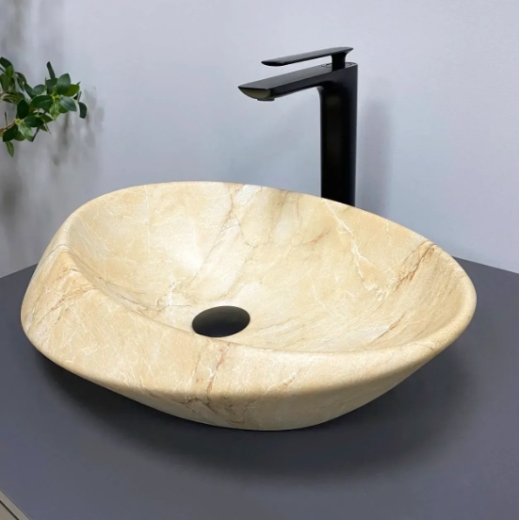 Умивальник (раковина) VBI ROTELLO BEIGE ONYX MATT накладний VBI-017103 - 4