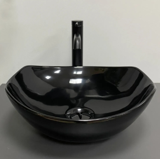 Умивальник (раковина) VBI RONTA DARK BLACK GLOSSY накладний VBI-017301 - 1