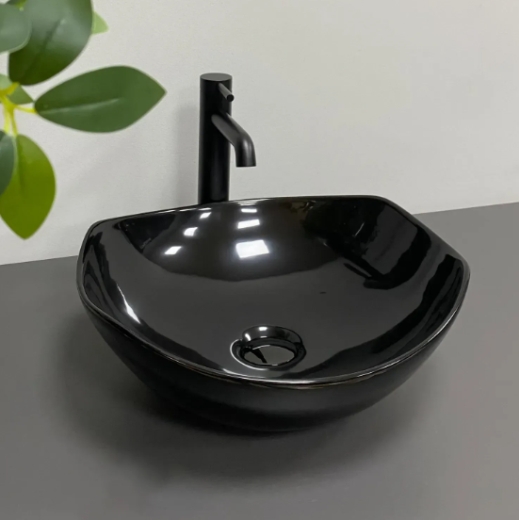 Умивальник (раковина) VBI RONTA DARK BLACK GLOSSY накладний VBI-017301 - 3