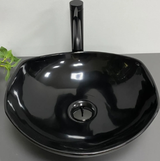 Умивальник (раковина) VBI RONTA DARK BLACK GLOSSY накладний VBI-017301 - 4