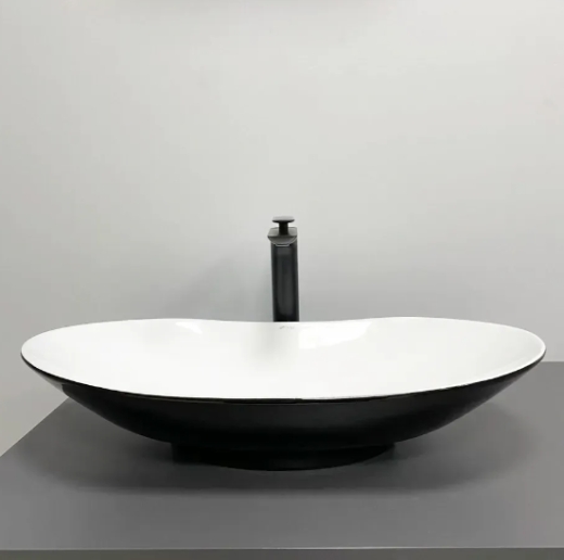 Умивальник (раковина) VBI TURATE BLACK WHITE накладний VBI-017501 - 2