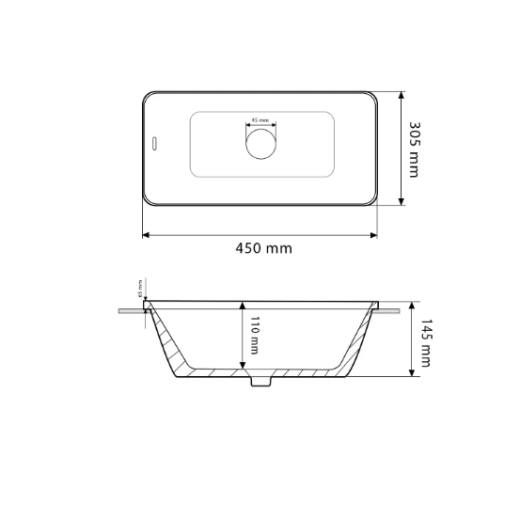 Умивальник (раковина) VBI TORITTO S WHITE врізний VBI-018019 - 2