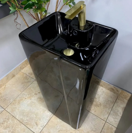 Умивальник (раковина) VBI VERESE BLACK GLOSSY підлоговий VBI-019006 - 1