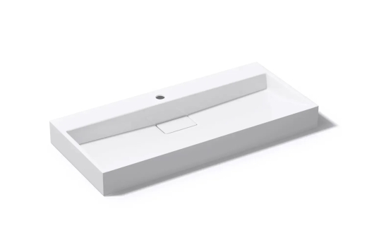 Умивальник раковина VBI ESTE 100 WHITE 1/O накладний підвісний VBI-019921 - 8