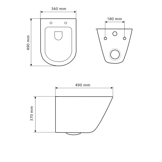 Підвісний унітаз VBI LEVANZO BLACK MATT VBI-020201 - 2
