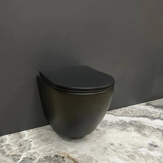 Підвісний унітаз VBI VULCANO BLACK MATT VBI-020412 - 1