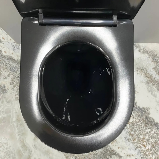 Підвісний унітаз VBI VULCANO BLACK GLOSSY VBI-020414 - 3
