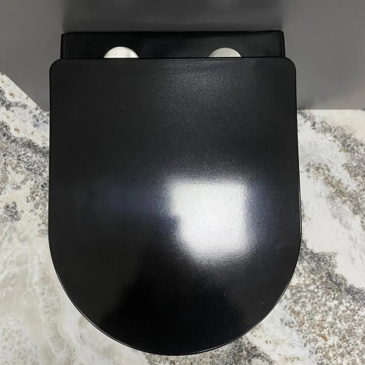 Підвісний унітаз VBI VULCANO BLACK GLOSSY VBI-020414 - 4