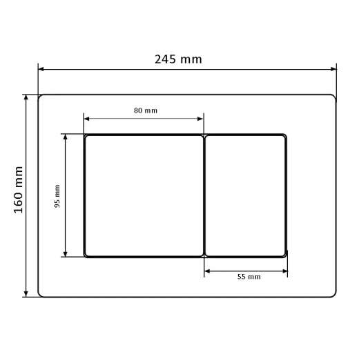 Кнопка смыва для инсталляции VBI ELBA XS BLACK VBI-030105 - 4