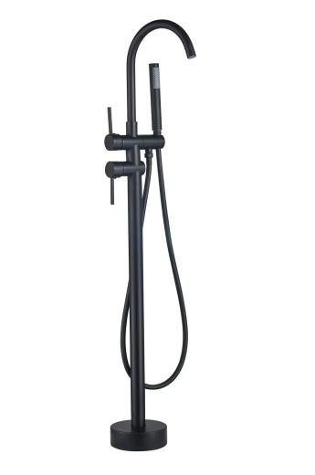 Смеситель для ванны VBI MILANO BLACK напольный VBI-050108BL - 1