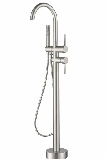 Смеситель для ванны VBI MILANO NICKEL напольный VBI-050108NI - 1