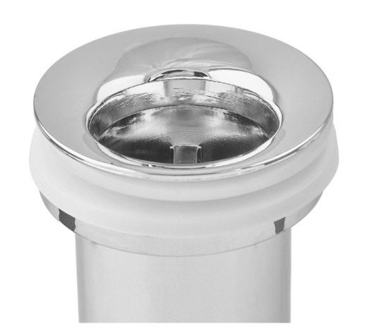 Донный клапан для раковины Zerix BV-01 1 1/4'' с переливом автоматический СLICK-СLACK хром (ZX6017) - 3