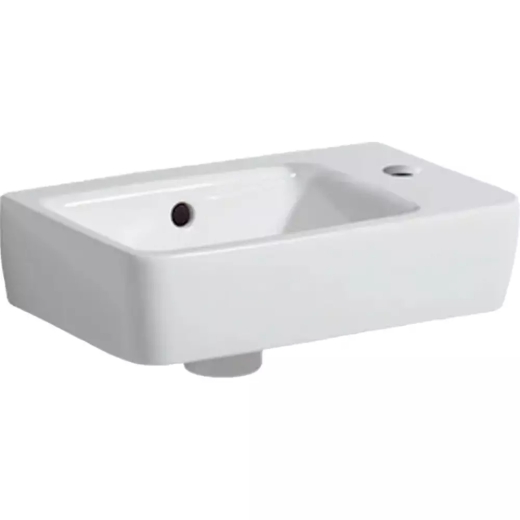 Раковина Geberit Selnova Compact 501.517.00.7, отверстие для смесителя справа, белый глянец - 1