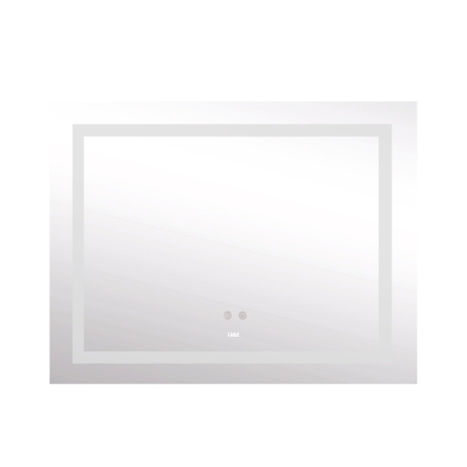Зеркало настенное Lidz Kubis (KU1) 1000х800 мм, прямоугольное, с LED-подсветкой Touch, антизапотеванием, димером, рег. яркости (LD78LF61410080) - 3