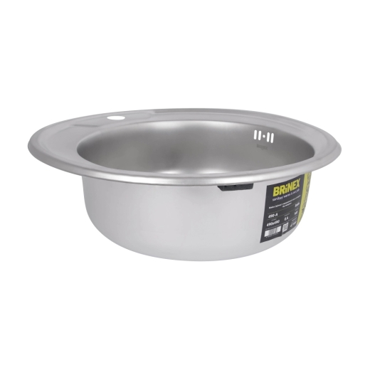 Мийка для кухні врізна Brinex 490-A, Satin 0,6 мм (BRIN490SAT06) - 2