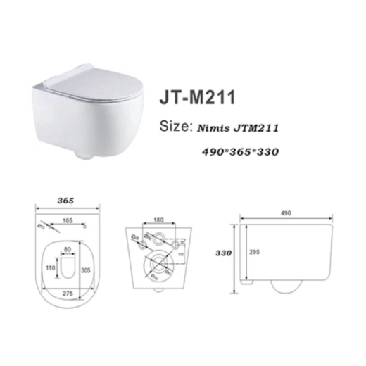 Подвесной унитаз Insana Nimis JTM211 490365330 (А0058510) - 1