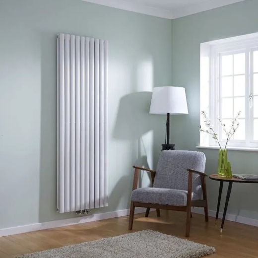Вертикальний радіатор Rastas Aurora 2 White 1800/480 мм 1884 Вт (RR-UT1800480DW) - 2