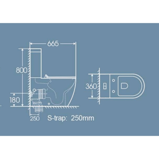 Унитаз-моноблок напольный Insana Ermin BG JL rim 65х36.5х79 черный (А0059573) - 2