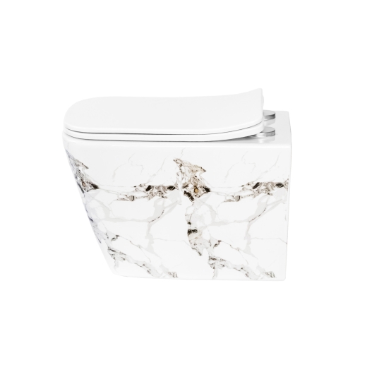 Унитаз подвесной Insana Marble JL TRN 52х36х36 белый-мрамор (А0059576) - 4