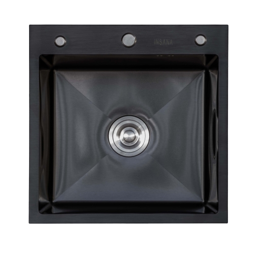 Мойка кухонная Insana EXTOR IB 5050 из нержавеющей стали 50х50х22 черная (А0059855) - 1