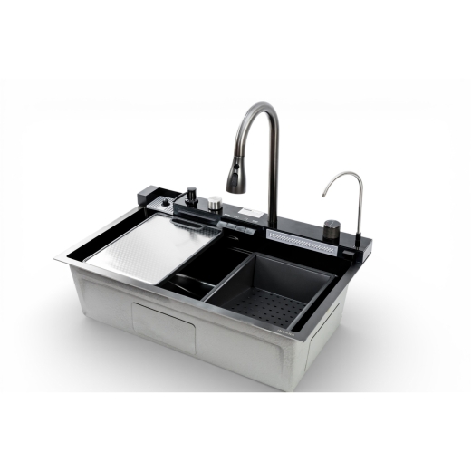 Мийка кухонна Insana MITTONI P-5 7546 чорна з нержавіючої сталі 75х46х22 BLACK (А0059850) - 1