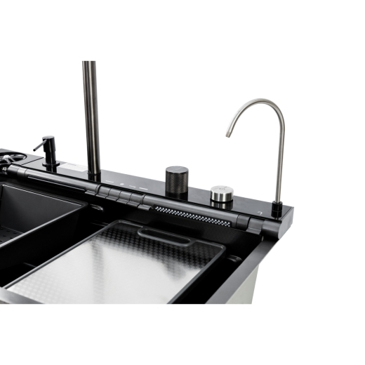 Мийка кухонна Insana PIANO P-7 7546 чорна з нержавіючої сталі 75х46х22 BLACK (А0059852) - 4