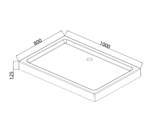 Душовий піддон з сифоном Mixxus HARD ST01-100x80x13 діаметр зливу 52 мм (MI6918) - 4