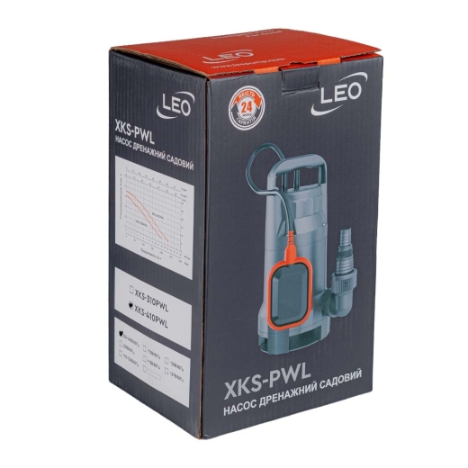 Насос дренажний садовий LEO 0.4кВт Hmax 7м Qmax 233л/хв част. до 25мм (773163) - 11