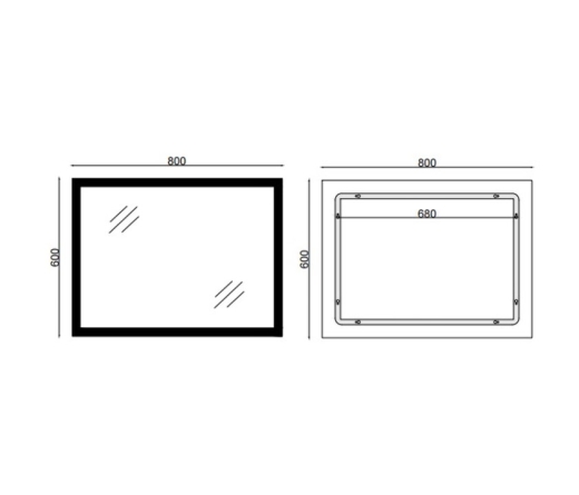 Дзеркало Mixxus FLAT MR04-80x60 з Led Touch, Anti-fog, димером, регулятором яскравості, годинник (MI6928) - 5