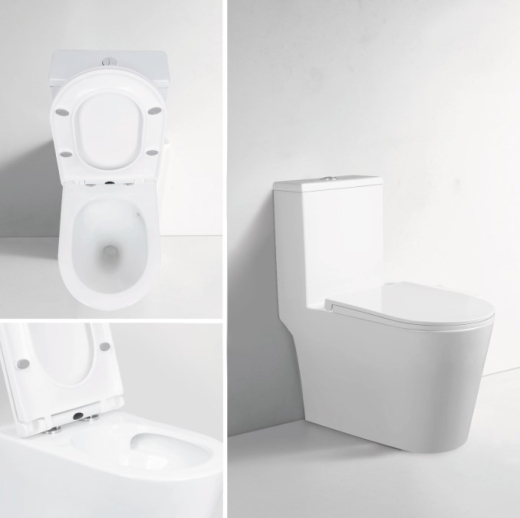 Унітаз моноблок підлоговий Mixxus BEVEL-0406-T1 690х360х790mm, система змиву TORNADO 1.0 (MI6729) - 2
