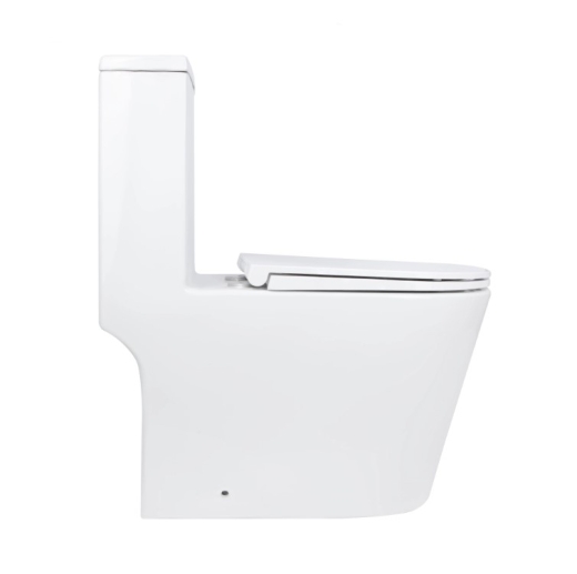 Унітаз моноблок підлоговий Mixxus BEVEL-0406-T1 690х360х790mm, система змиву TORNADO 1.0 (MI6729) - 4