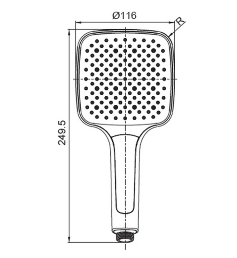 Лійка для душу Koer KP-0402-05, 3 функції (KR4985) - 3
