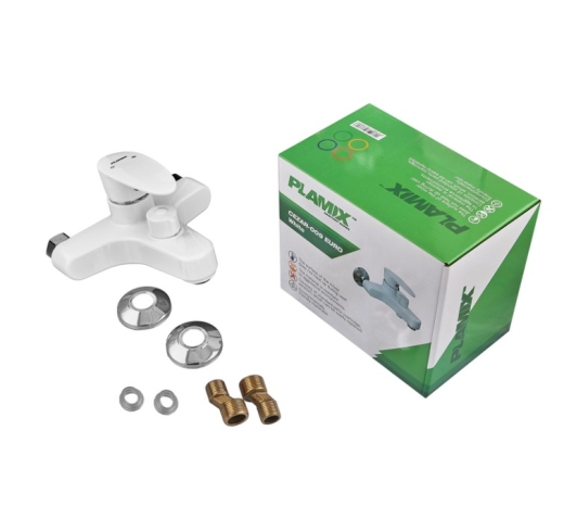 Змішувач для ванни PLAMIX CEZAR-009 EURO WHITE без шланга, лійки та кронштейна (PM0736) - 4