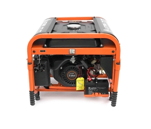 Генератор інверторний бензиновий LUTIAN LT4500EI, 4,5KVA (3.5kW), однофазний, мотор LT170-F1 4-тактний, 1-циліндровий OHV, 220V, 50Hz, об'єм 15л, 5x5, електростартер (без АКБ), 45кг (LT4500EI) - 4