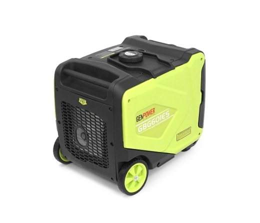 Генератор інверторний бензиновий Genpower GBG 60IES 4.8kW (6kVA), однофазний, 230V, 50Hz, DC12V. об'єм 15.0л. витрата 0,374Lt/kWt.стартер, АКБ у комплект не входить (GBG 60IES) - 2